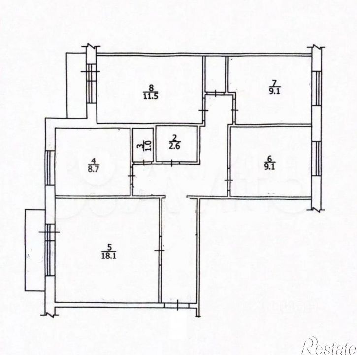 4-комн квартира Северная улица, 34,  д. 34