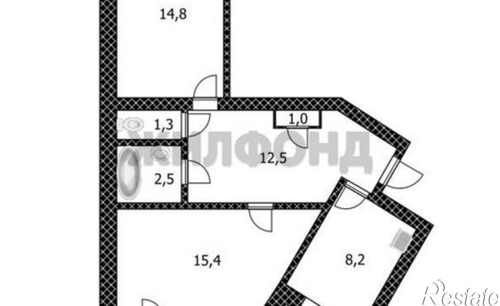 2-комн квартира Лесная улица, 11Б,  д. 11Б