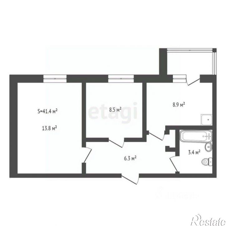 2-комн квартира улица Горького, 28,  д. 28