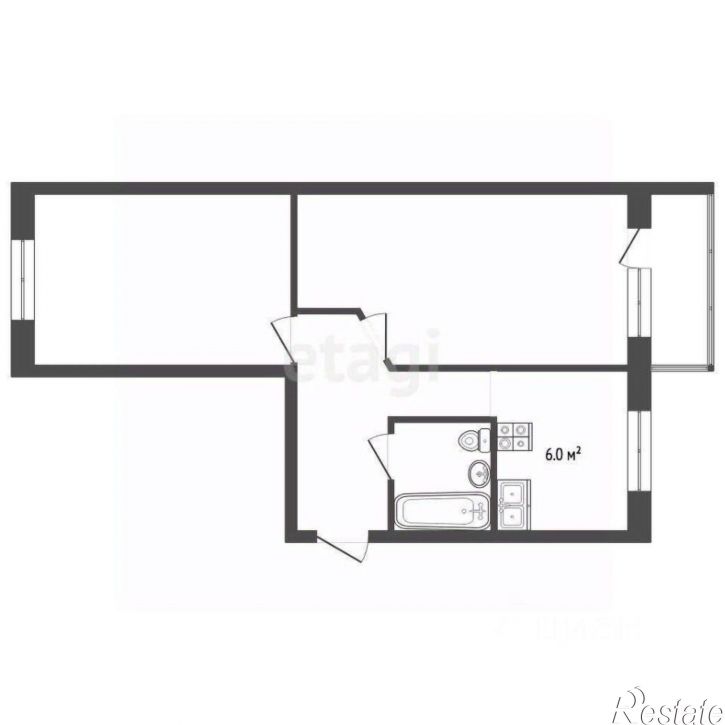 2-комн квартира Коммунистический проспект, 23А,  д. 23А