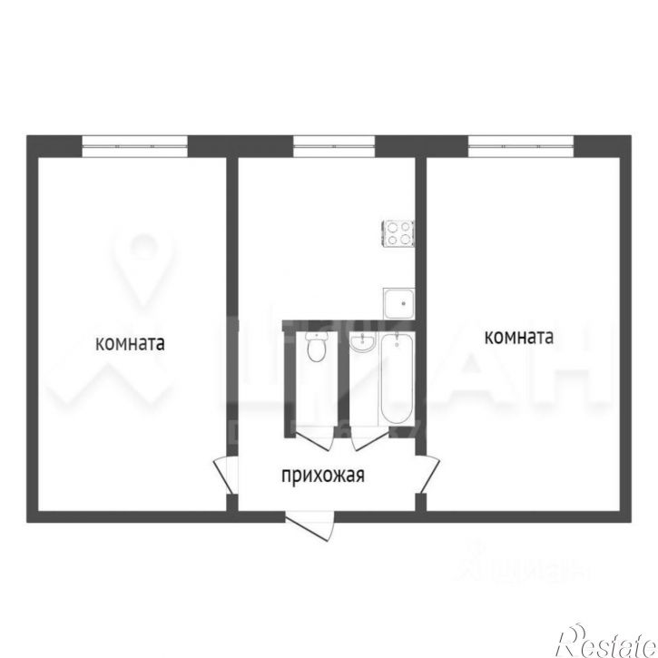 2-комн квартира городской округ Северск