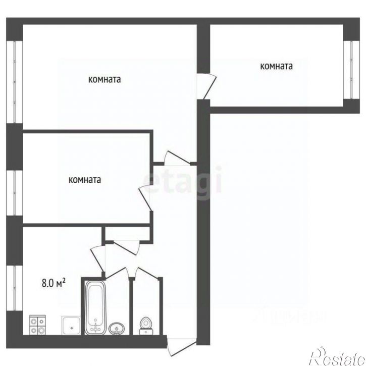 3-комн квартира улица Ленина, 92,  д. 92