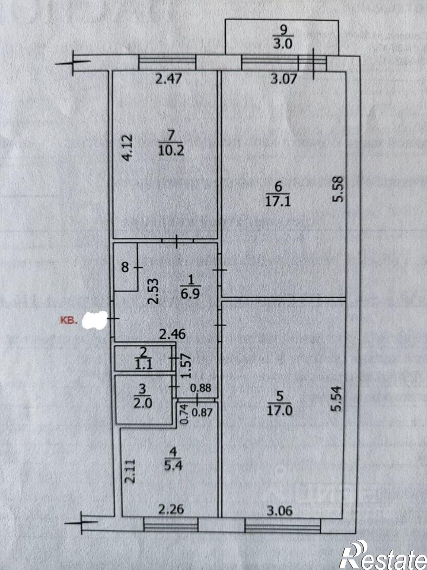 Купить квартиру за 3 300 000 рублей на ул Лесная, 11Б