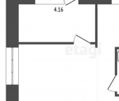 1-комн, 38кв м, этаж 4/5 улица Калинина, 97