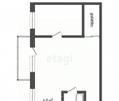 1-комн, 44кв м, этаж 5/5 улица Горького, 5А