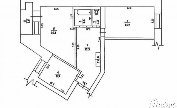 2-комн квартира ул Лесная, 12Б,  д. 12Б