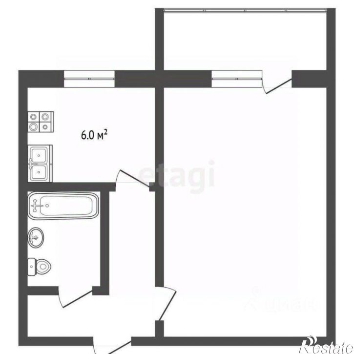 1-комн квартира Первомайская улица, 4,  д. 4