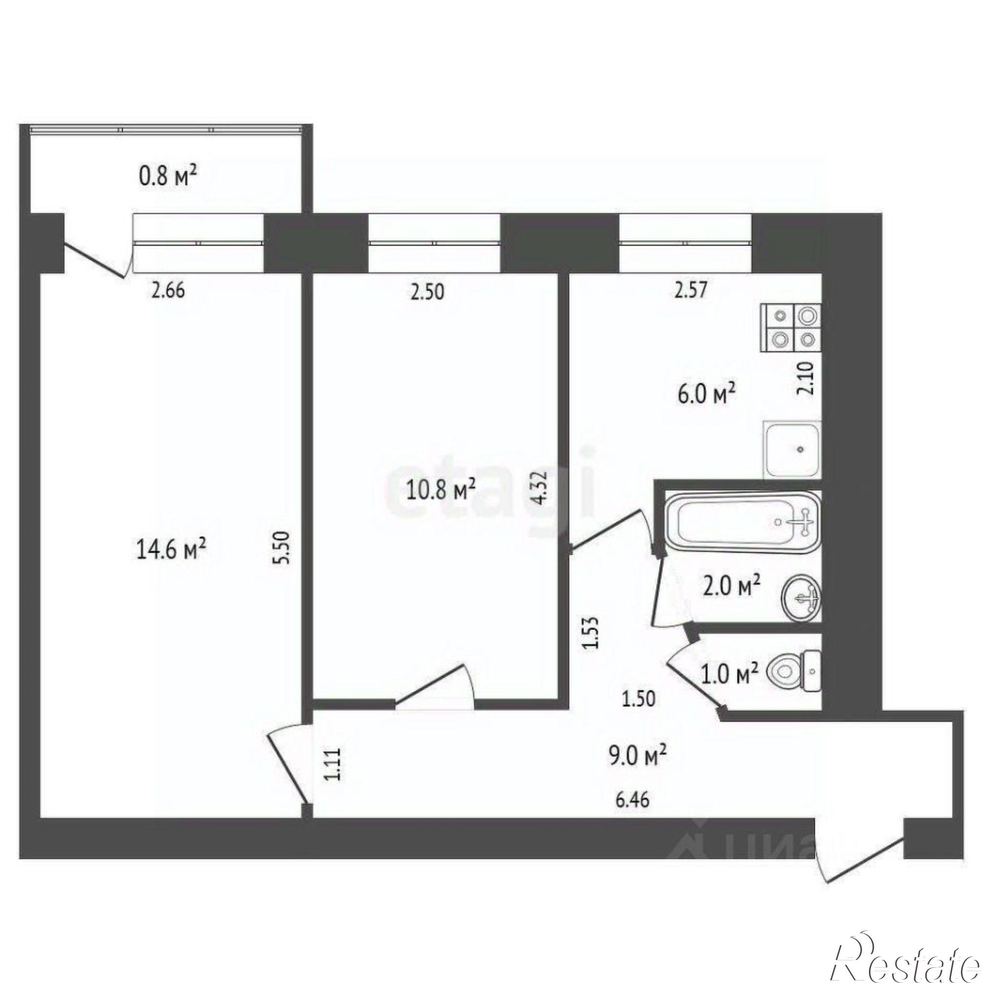 Купить квартиру за 3 300 000 рублей на улица Калинина, 50