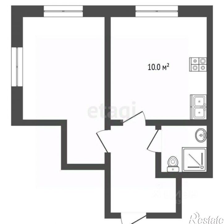 1-комн квартира улица Строителей, 7,  д. 7