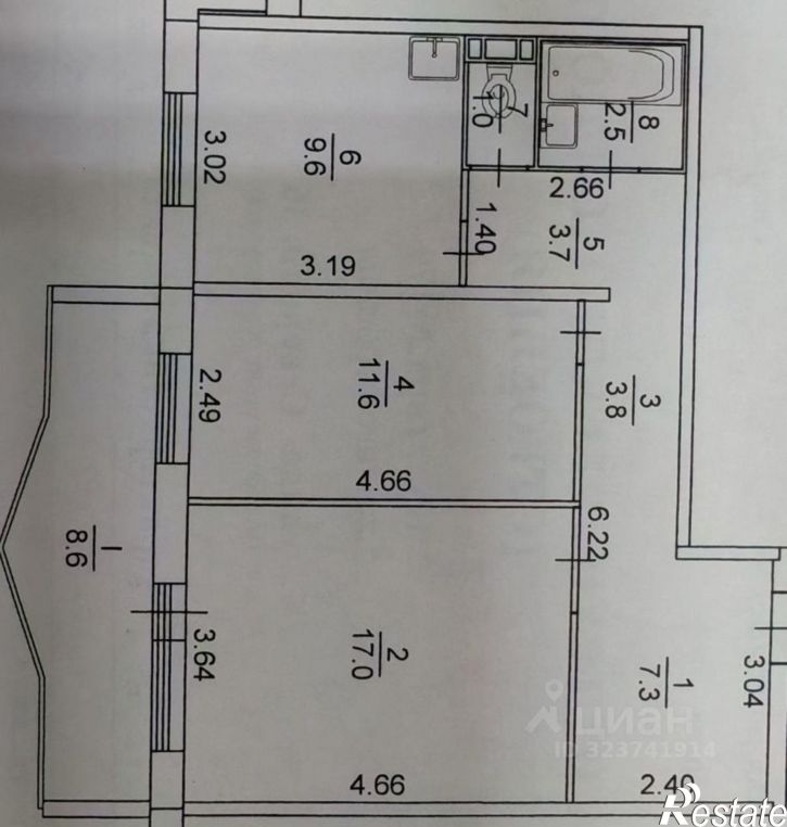 2-комн квартира ул Северная, 36,  д. 36