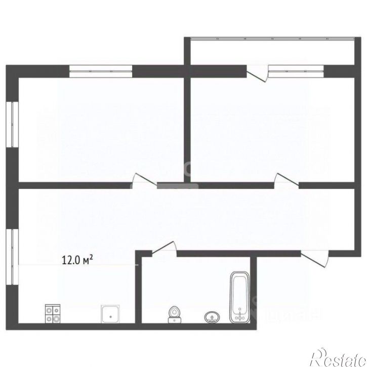 2-комн квартира Ленинградская улица, 30,  д. 30