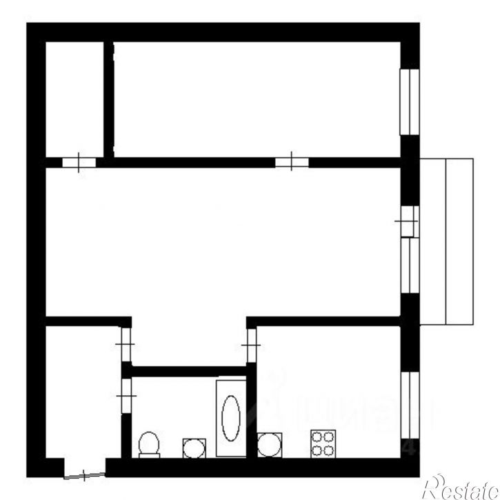 2-комн квартира улица Курчатова, 24,  д. 24