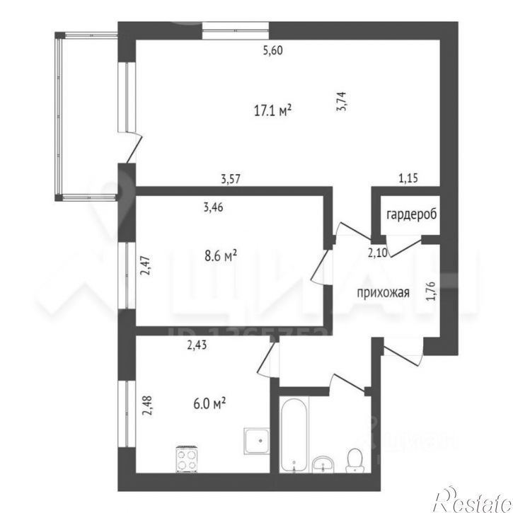 2-комн квартира Коммунистический проспект, 88,  д. 88