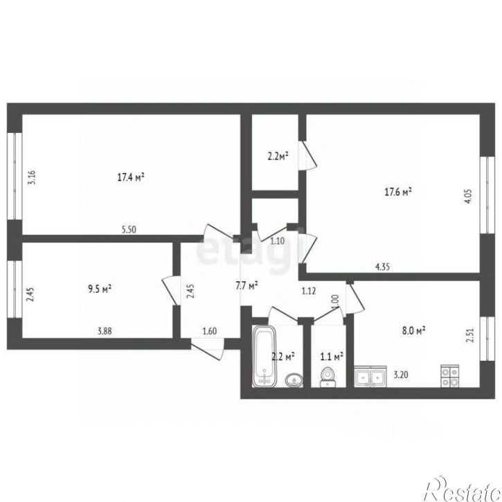3-комн квартира Коммунистический проспект, 66,  д. 66