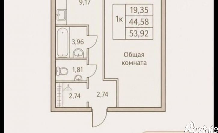 1-комн квартира в новом доме ул Победы, 27Б,  д. 27Б
