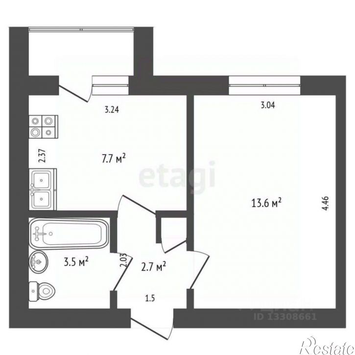 1-комн квартира ул Победы, 18,  д. 18