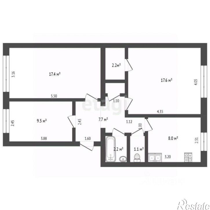 3-комн квартира Коммунистический пр-кт, 66,  д. 66