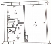 1-комн, 32кв м, этаж 5/5 ул Калинина, 95