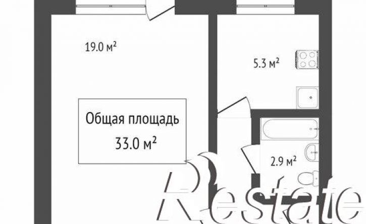 1-комн квартира улица Курчатова, 21,  д. 21