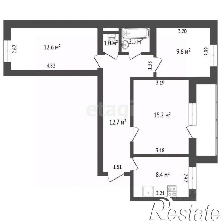 3-комн квартира улица Победы, 39,  д. 39