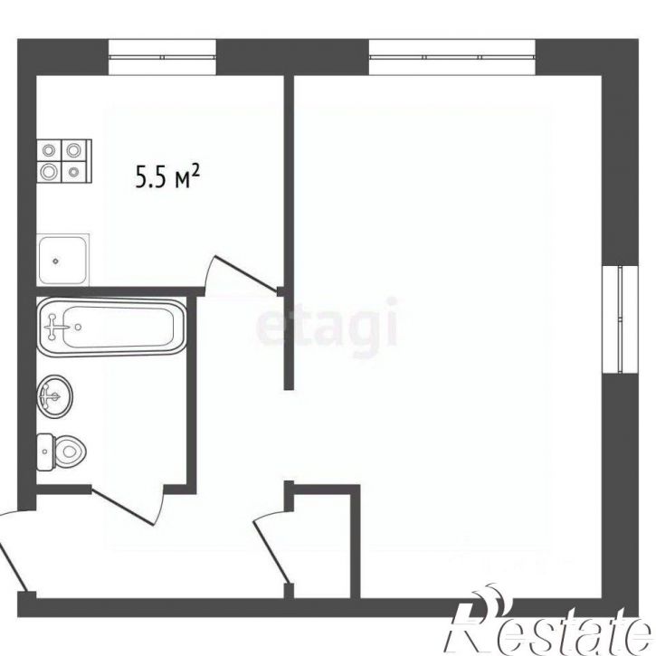 1-комн квартира улица Царевского, 20,  д. 20