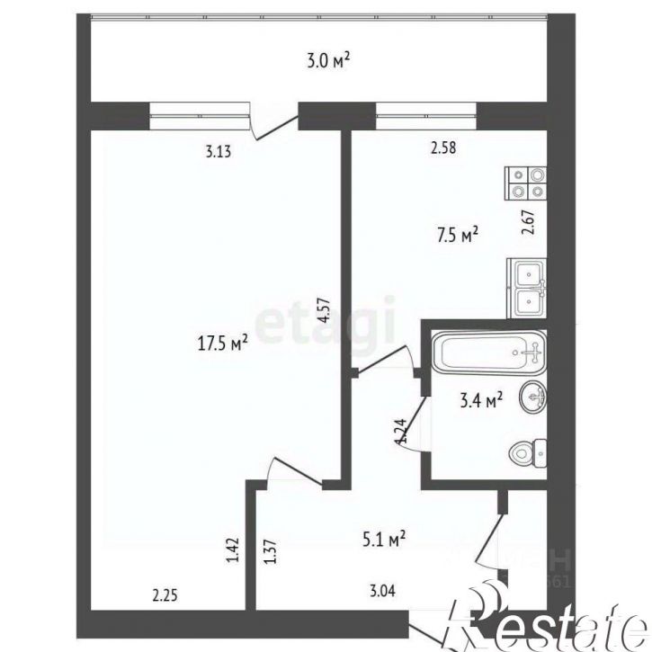 1-комн квартира Коммунистический проспект, 122,  д. 122